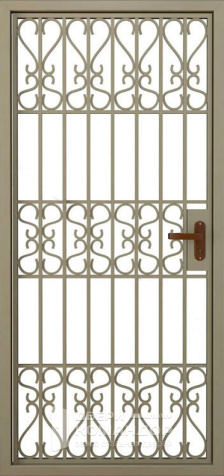 Металлическая решетка дверь защитная №8 размером 960x2050 мм - внутренняя сторона