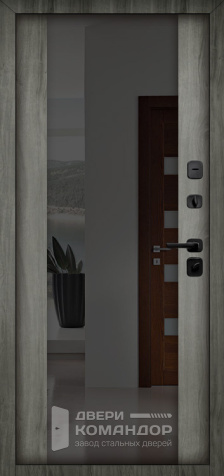 Входная дверь с зеркалом от производителя №25 с замками KALE - внутренняя сторона