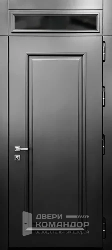 Металлическая дверь со стеклянной фрамугой №44