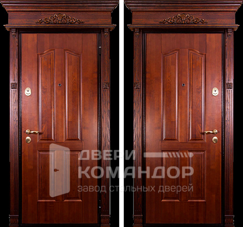 Высокая входная дверь в частный дом №8