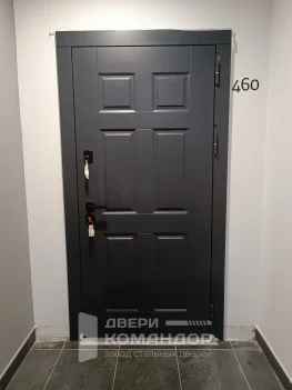 Металлическая дверь в новостройку Оптима эмаль / эмаль с окраской металла в два цвета
